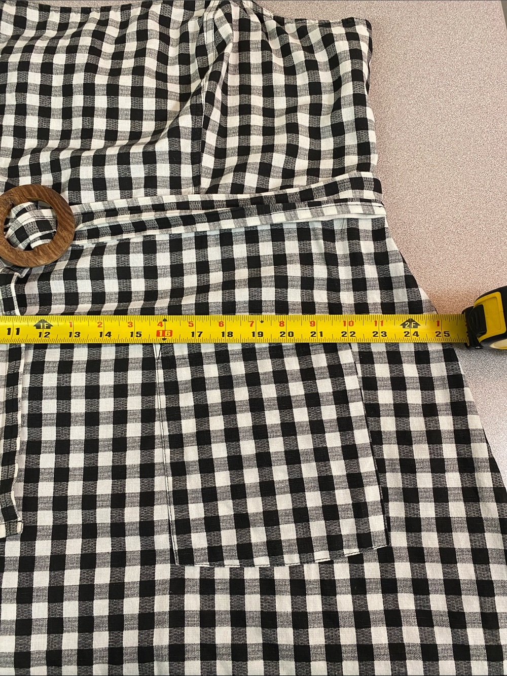 ASOS Black and White Gingham Belted Sundress - Picture 6 of 8